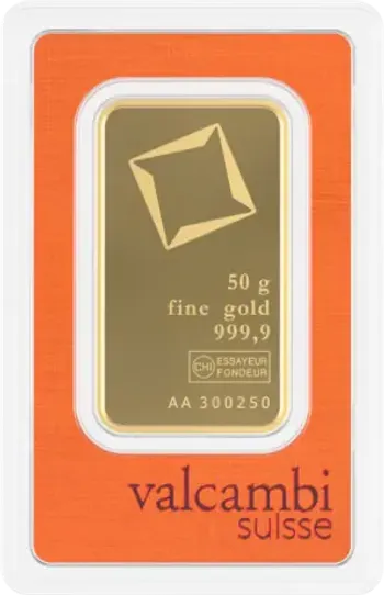 50 гр. Златно кюлче Valcambi
